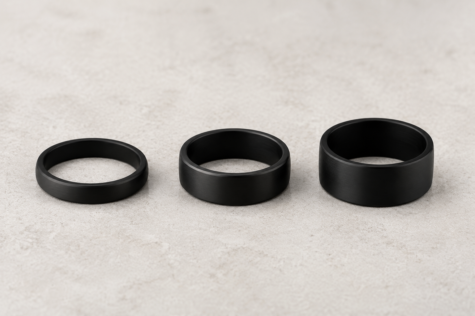 Ringbreite 4 mm, 6 mm und 8 mm im Vergleich