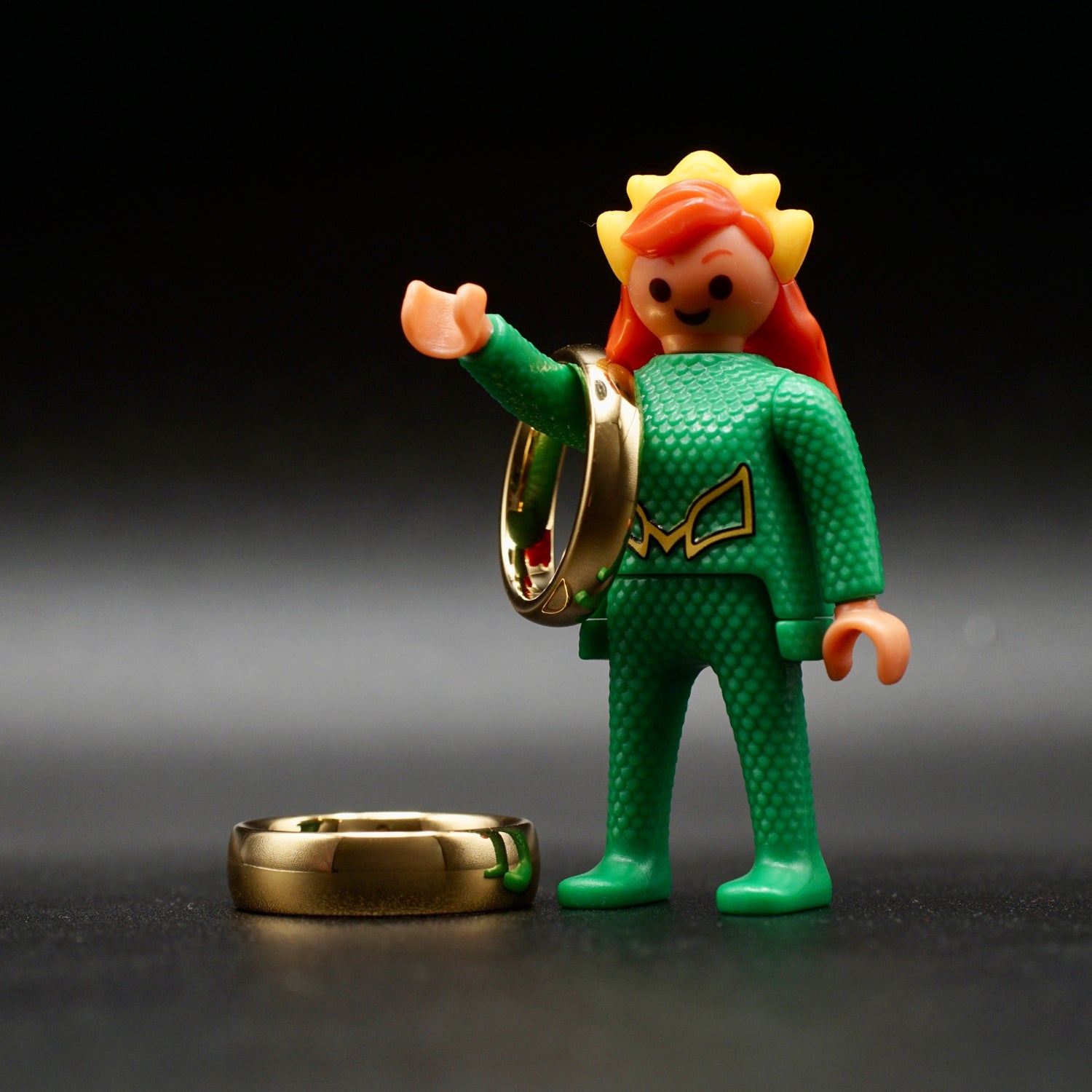 Vergoldeter Ring für Hochzeit & Verlobung – 6mm / 4mm