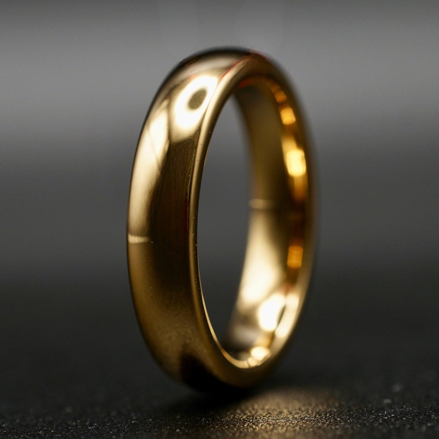 Vergoldeter Ring für Hochzeit & Verlobung – 6mm / 4mm