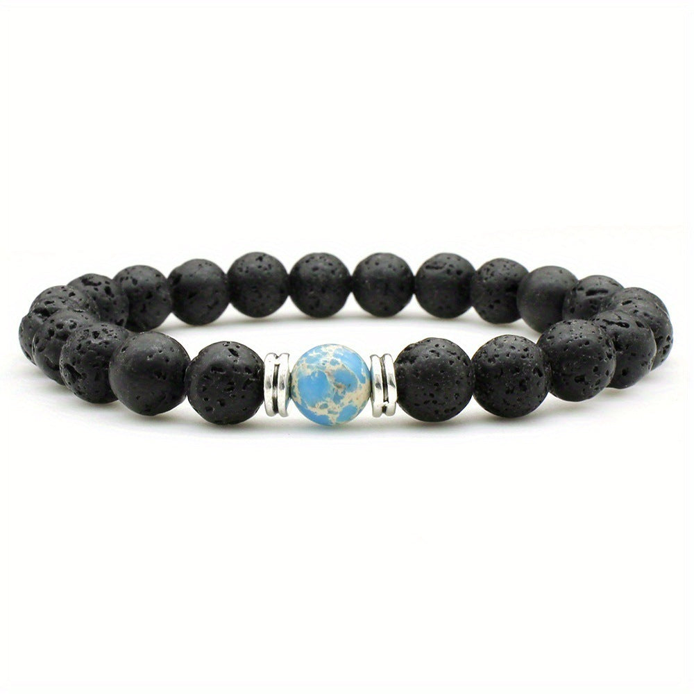 Lava Armband mit Naturstein – Unisex