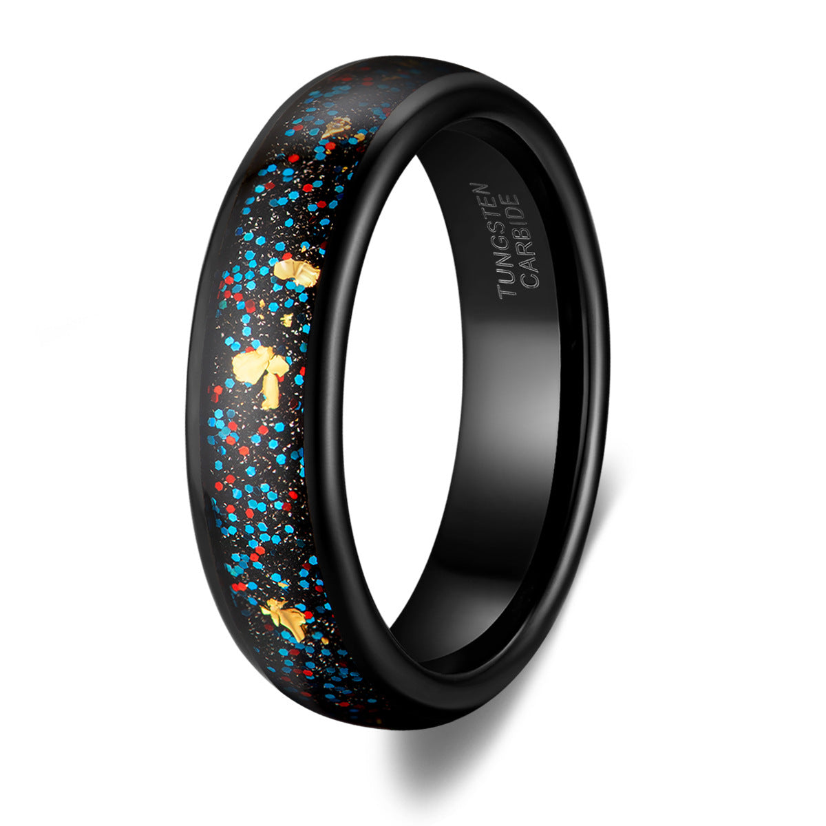 Wolframring mit Goldblatt und Sandstein für Herren und Damen