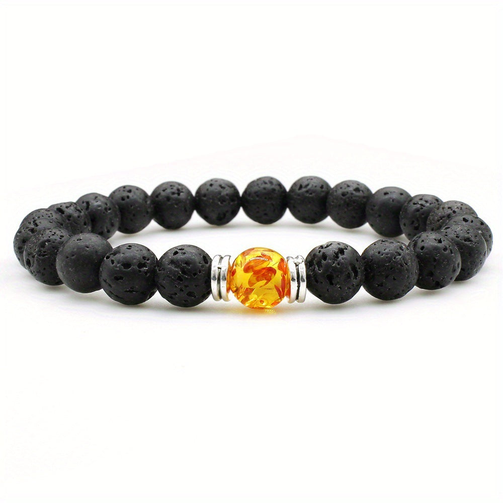 Lava Armband mit Naturstein – Unisex