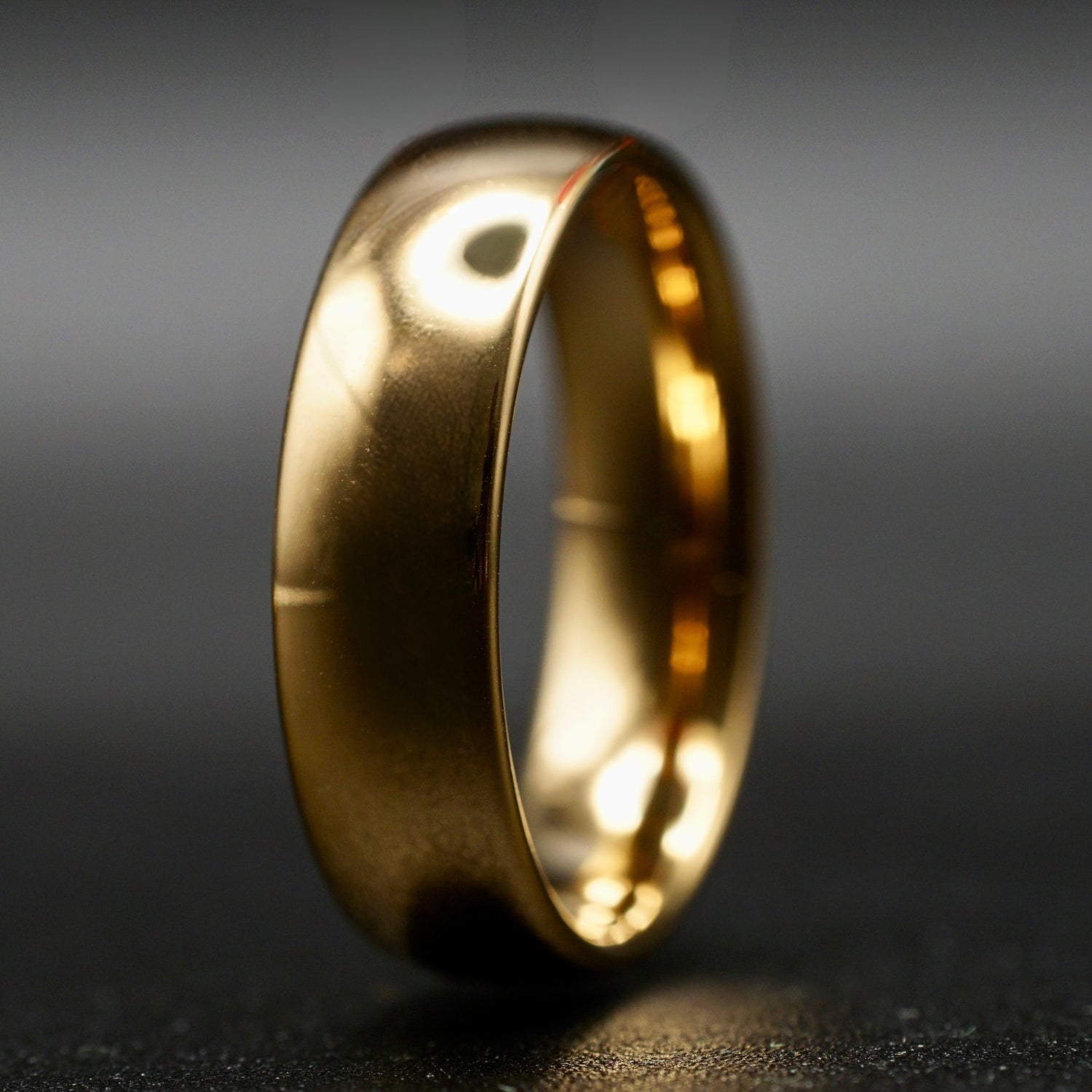 Vergoldeter Ring für Hochzeit & Verlobung – 6mm / 4mm