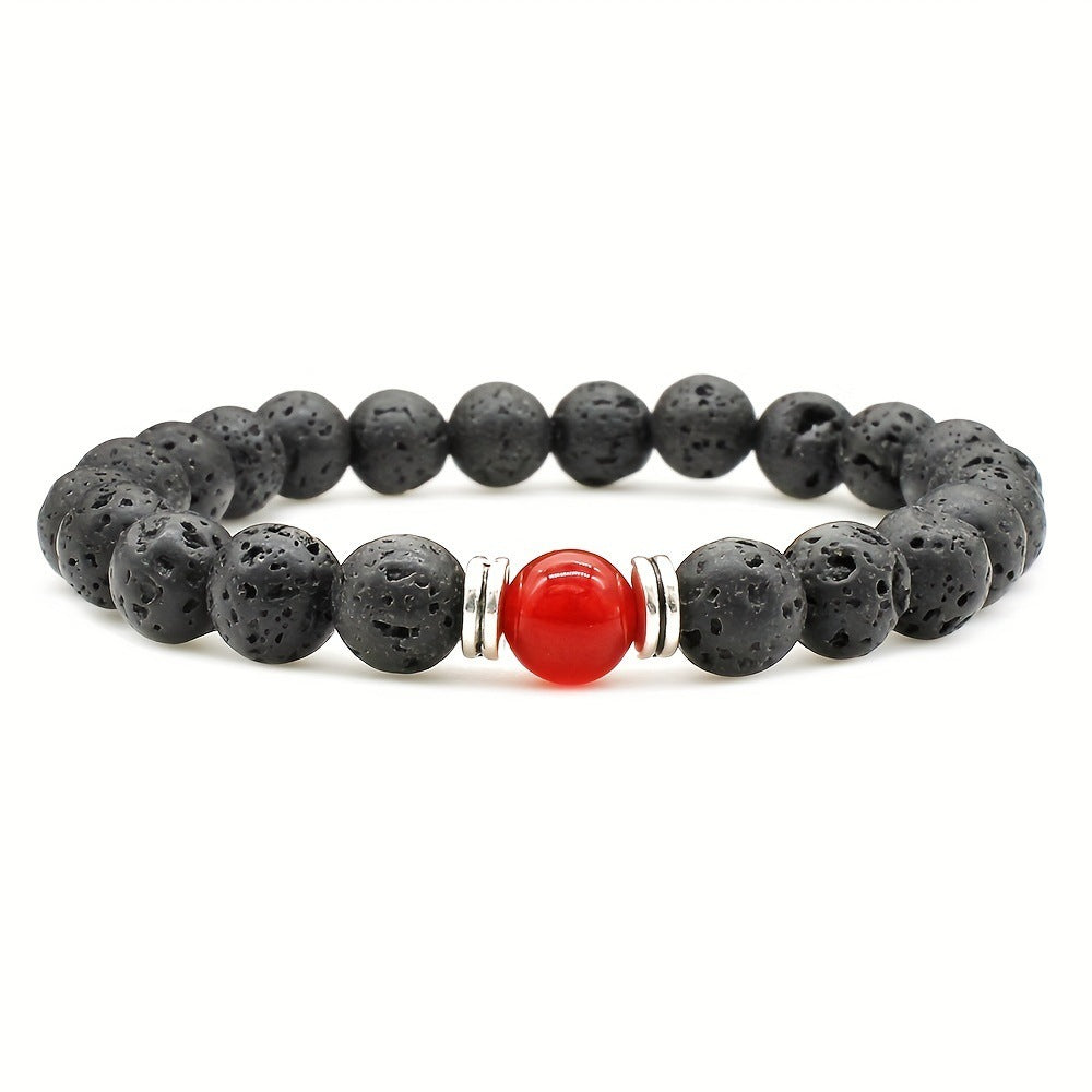 Lava Armband mit Naturstein – Unisex