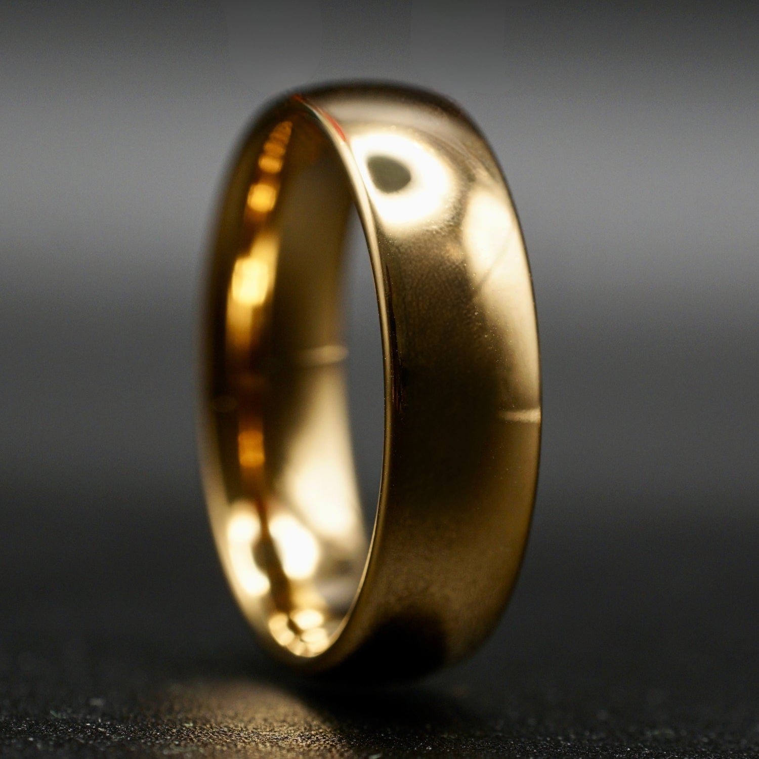 Vergoldeter Ring für Hochzeit & Verlobung – 6mm / 4mm