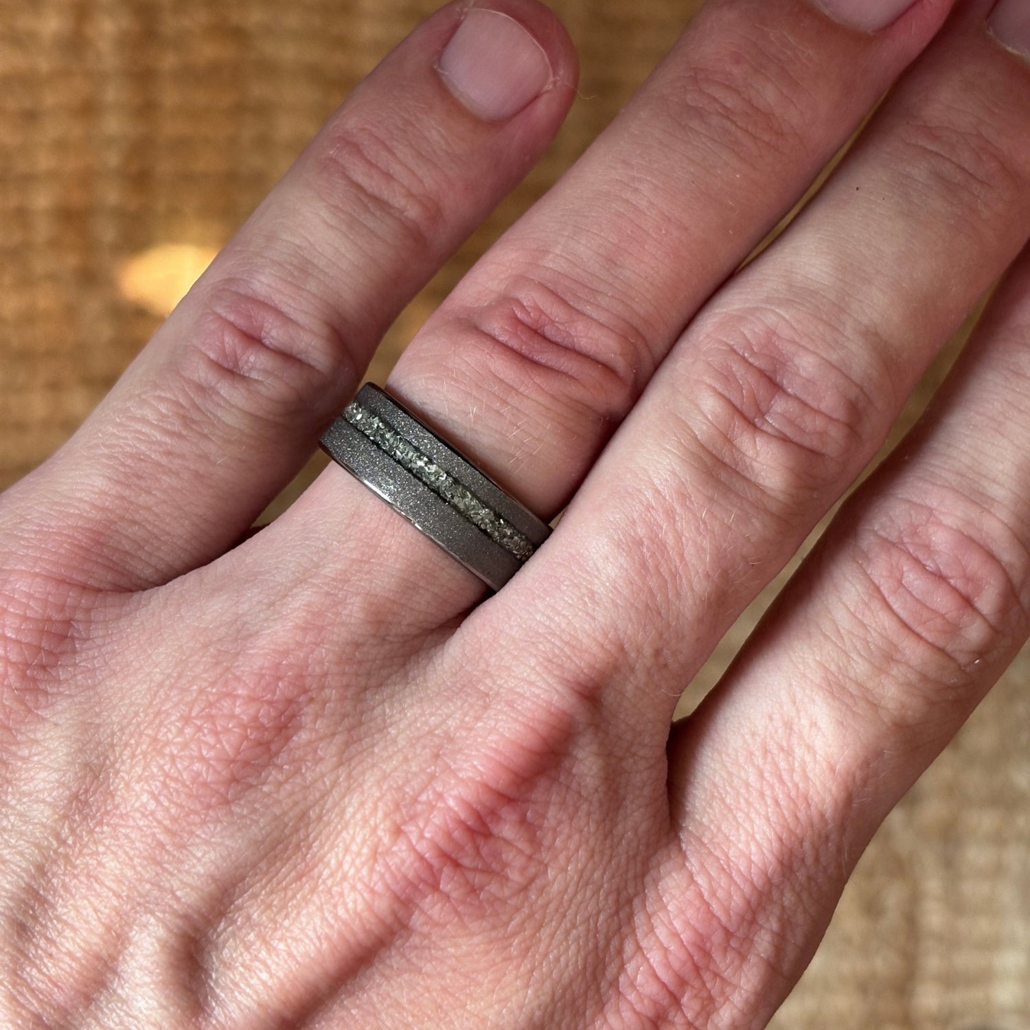 Schwarzer Meteoritenring 8 mm