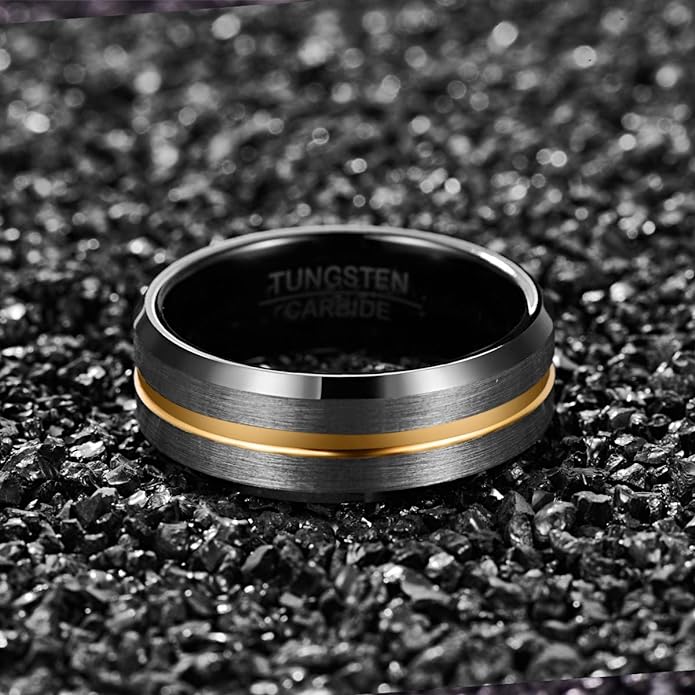 Mattierter Wolframring für Herren und Damen 8mm