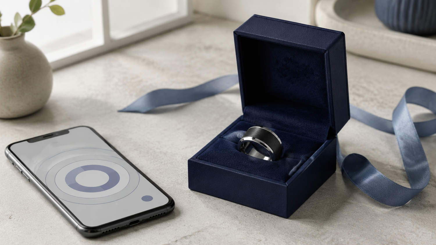 Das perfekte Geschenk für ihn – Ring, Geschenkbox und Online-Ringgrößen-App