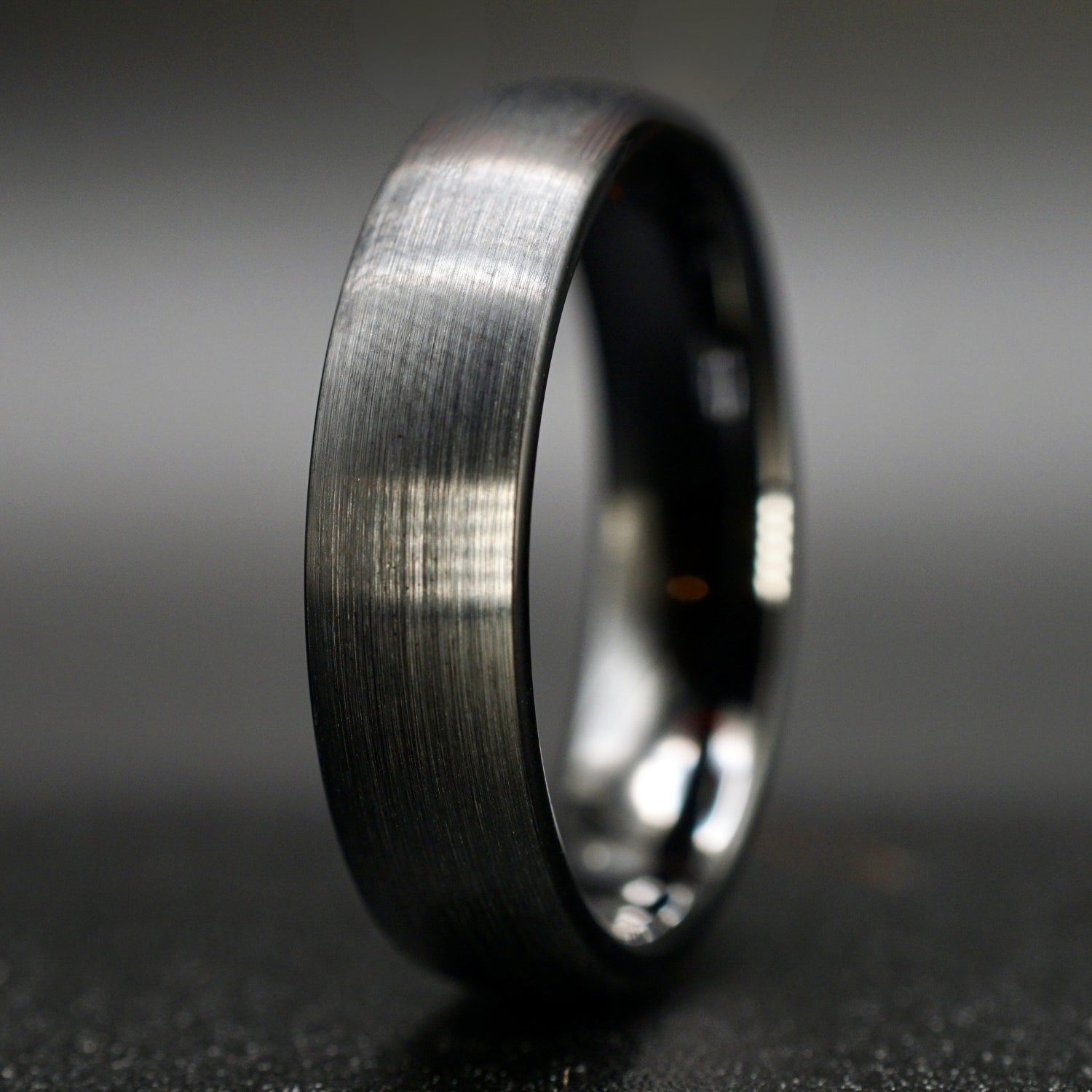 Schwarzer Keramikring für Herren 6mm