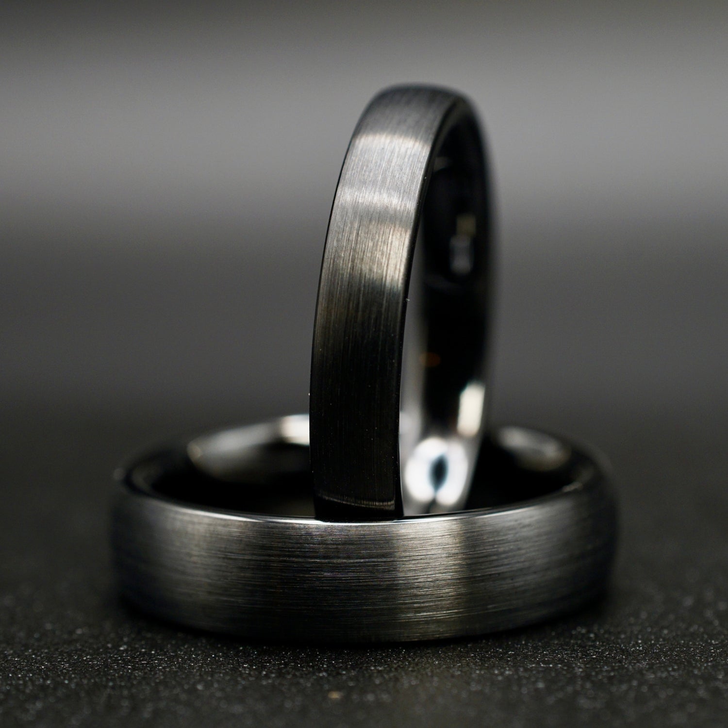 Schwarzer Keramikring für Herren und Damen 4mm/6mm