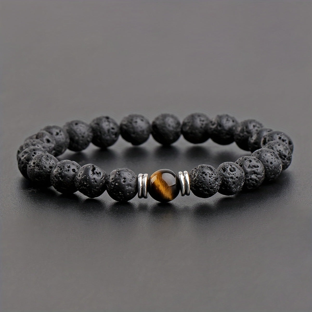 Lava Armband mit Naturstein – Unisex