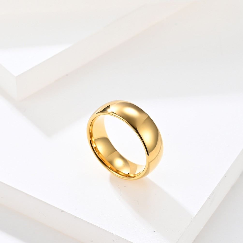 Vergoldeter Ring für Hochzeit & Verlobung – 8mm / 6mm / 4mm